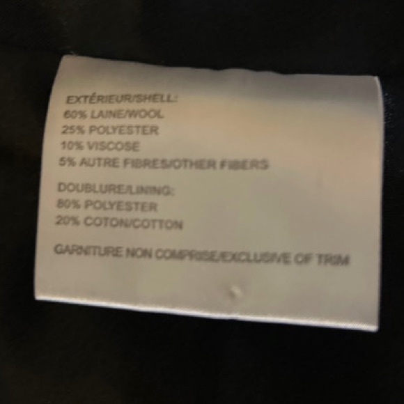 Double Breasted Niccolini Wool Peacoat  Mid-Length Navy Jacket Coat SZ 10 - Picture 5 of 7
